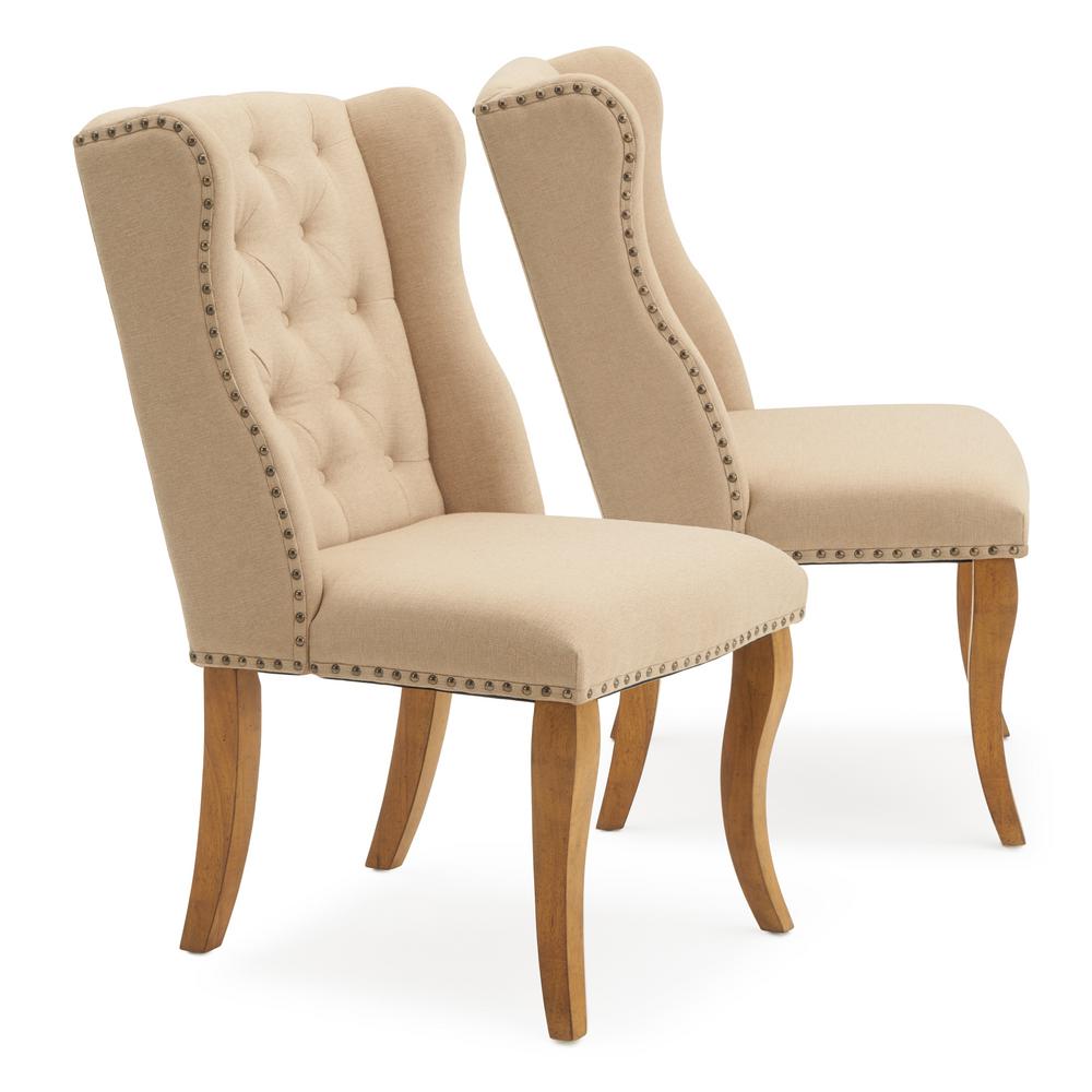 RST Brands Avignon Beige Upholstered Tufted Dining Chair ... on {keyword}