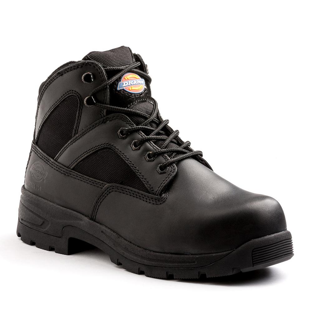 Dickies Buffer Men Size 9.5 Black Leather Steel Toe Work Boot ...