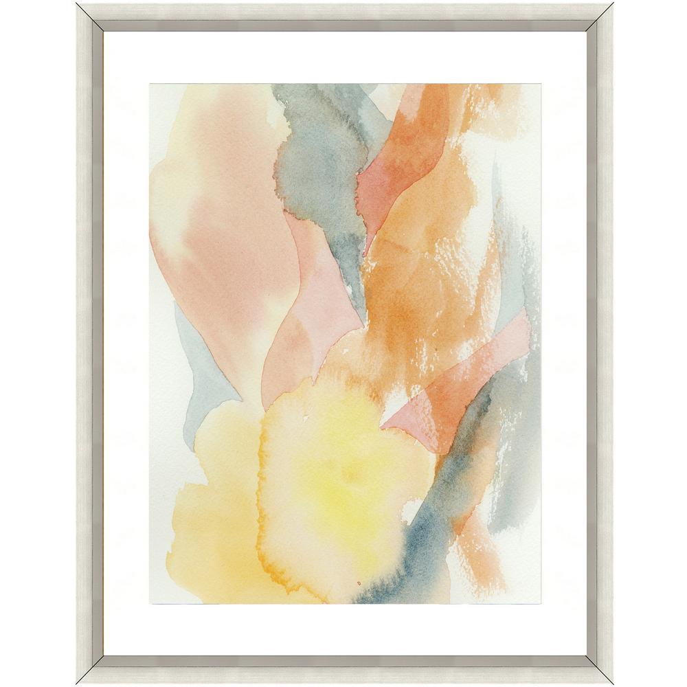 Vintage Print Gallery Pastel Watercolor Viii Framed