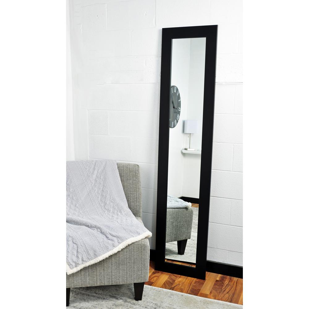 Brandtworks Matte Black Full Length Mirror Bm2thin The Home Depot