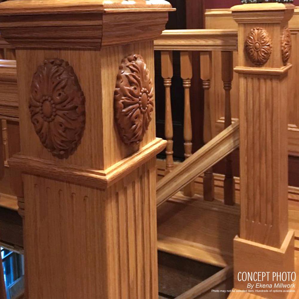 5W x 5H x 3//4P Ekena Millwork ROS05X05BERW Rosette Rubberwood