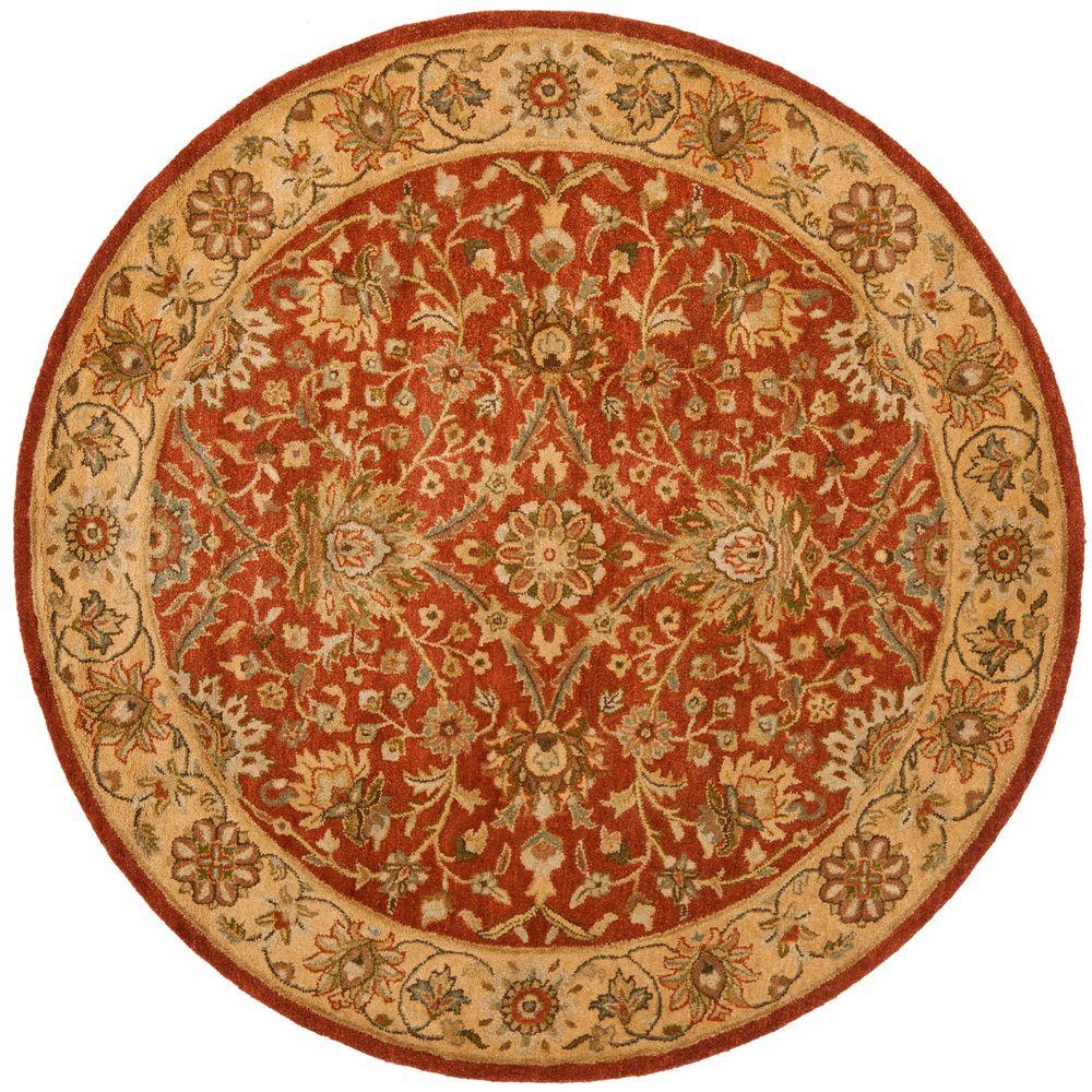 Safavieh Antiquity Rust Gold 6 Ft X Round Area Rug At249c 6r Safavieh Antiquity Rust Gold 6 Ft X Round Area Rug