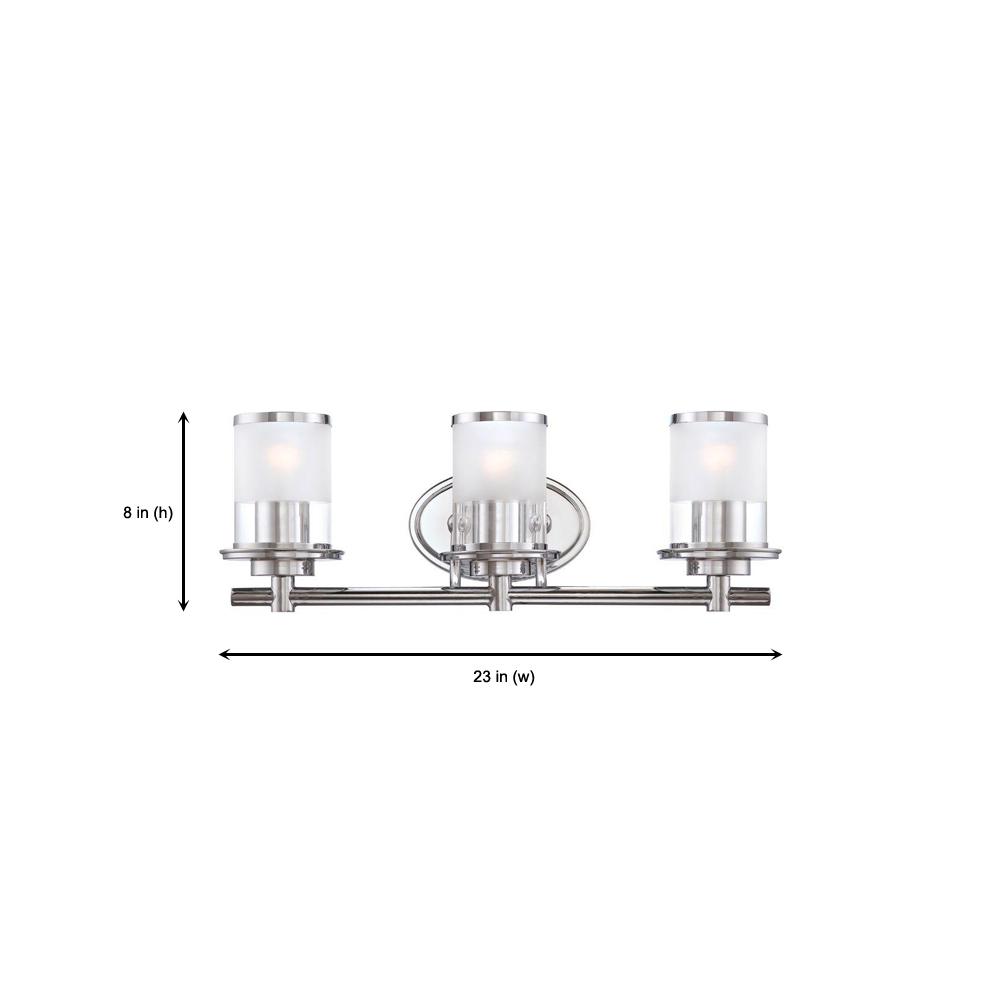 Designers Fountain Essence 3 Light Chrome Interior Incandescent Bath Vanity Light 6693 Ch The Home Depot