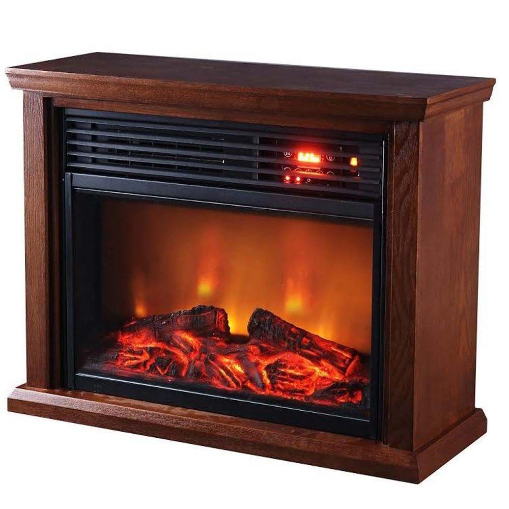 SUNHEAT 1500Watt Patented Heat Exchanger Large Room Infrared Fireplace Heater with Remote