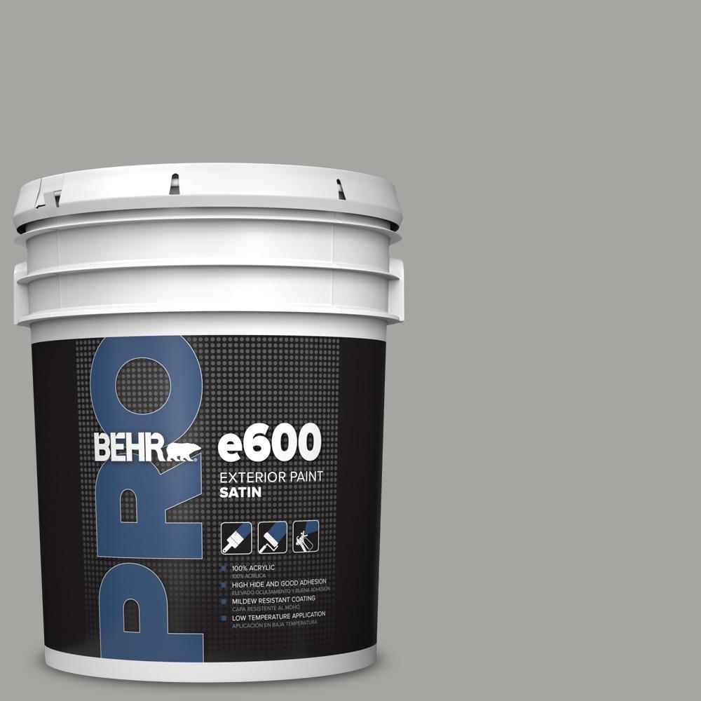BEHR PRO 5 gal. PPU2418 Great Graphite Satin Enamel Exterior Paint