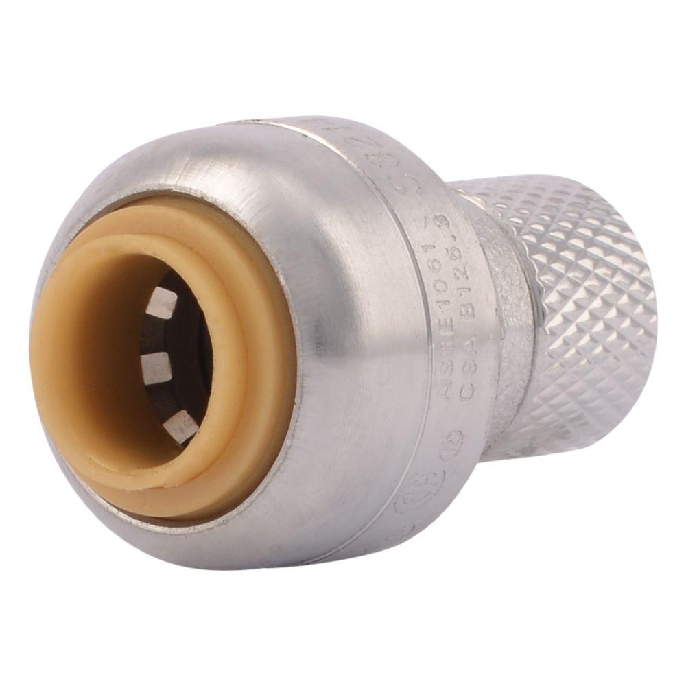 SharkBite 1/4 in. ChromePlated Brass PushtoConnect x 1/4 in