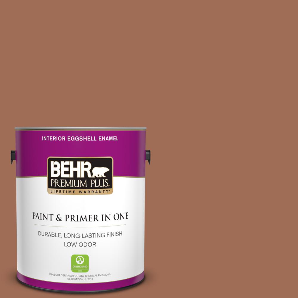 Behr Premium Plus 1 Gal 230f 6 Earth Tone Eggshell Enamel Low Odor Interior Paint And Primer In One