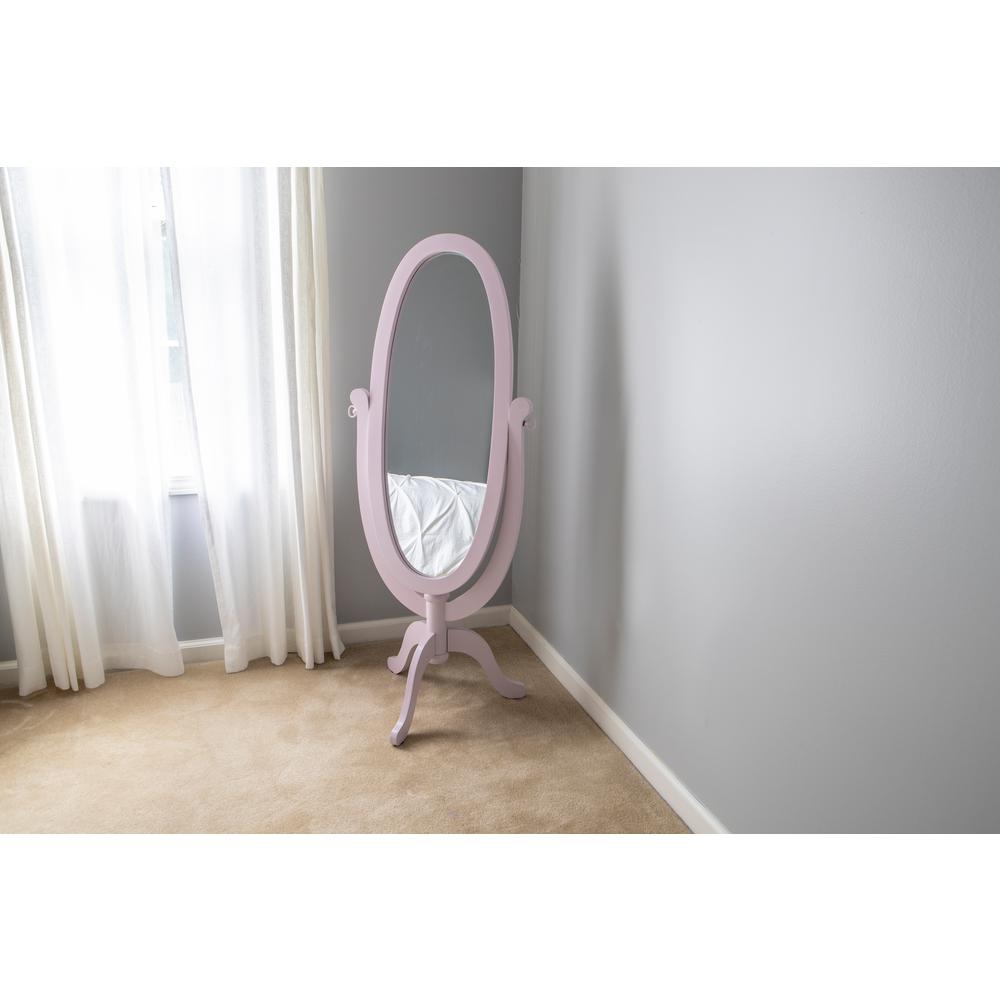 Decor Therapy Caroline Cheval Oval Pink Floor Mirror Fr8651 The Decor Therapy Caroline Cheval Oval Pink Floor Mirror