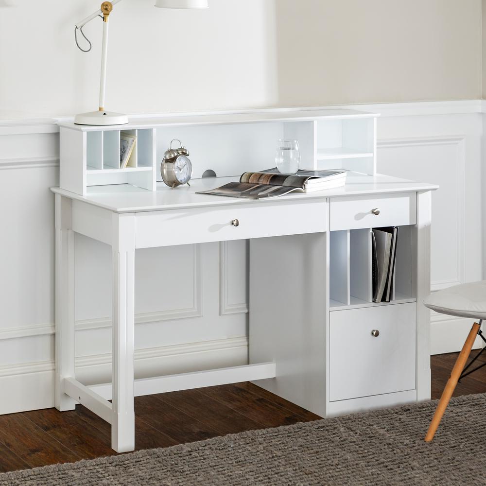 48 Inch Walker Edison Furniture AZ48CA1AQ Mid-Century Modern Hairpin Wood Computer Writing Desk Aqua Blue