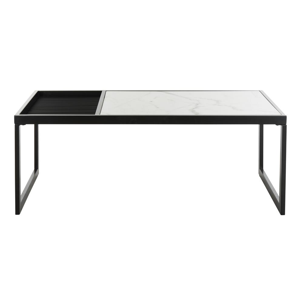 Safavieh Zuri White Marble/Black Coffee TableCOF6200A The Home Depot