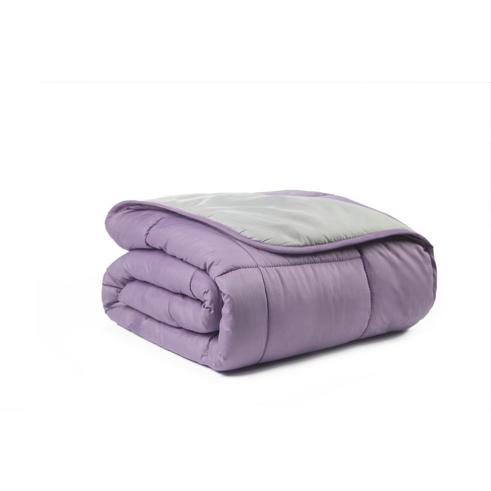 R2zen Year Round Warmth Purple Gray Full Queen Down Alternative