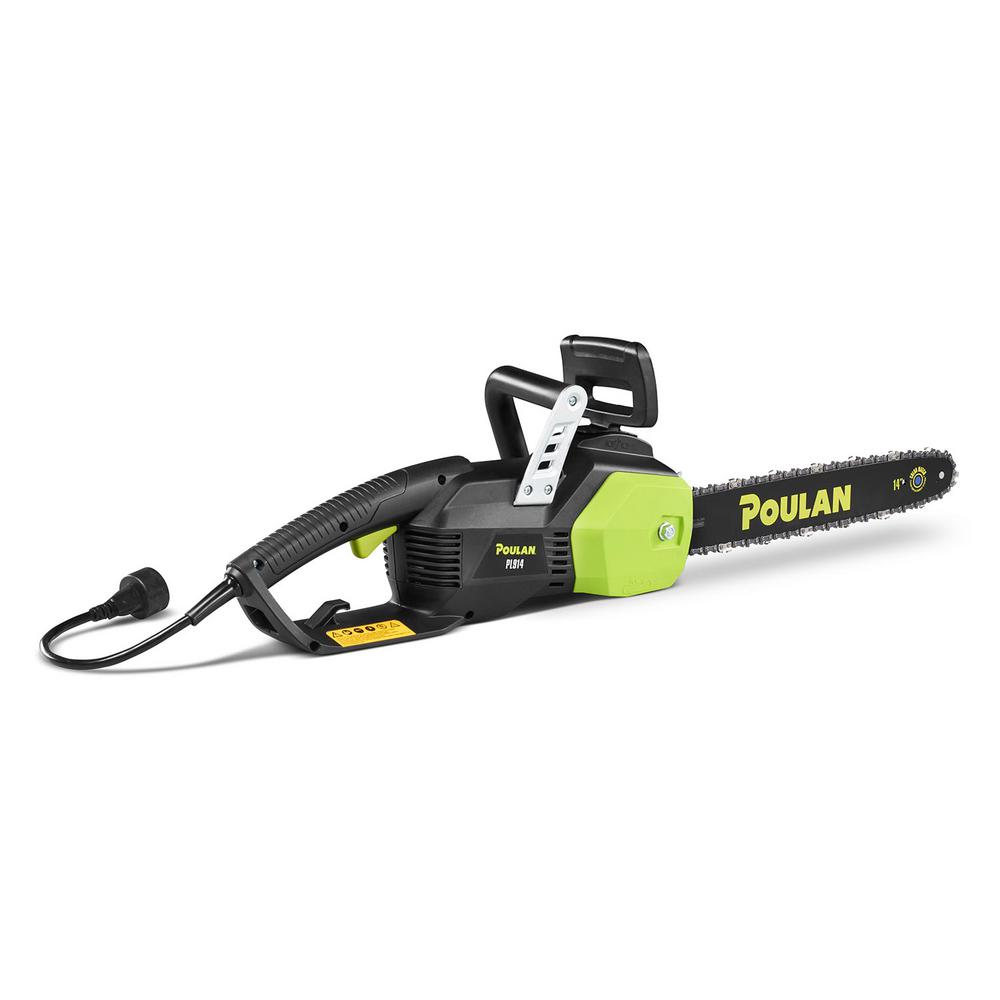 Poulan Pl914 14 In 9 Amp Corded Electric Hand Chainsaw 967695001 The Home Depot