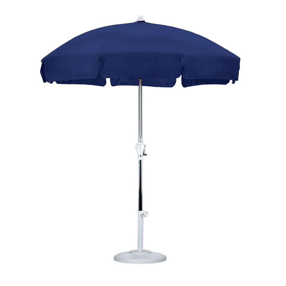 Astella 7 1 2 Ft Anodized Aluminum Push Tilt Patio Umbrella In Navy Blue Olefin Slpt758001 F09 The Home Depot