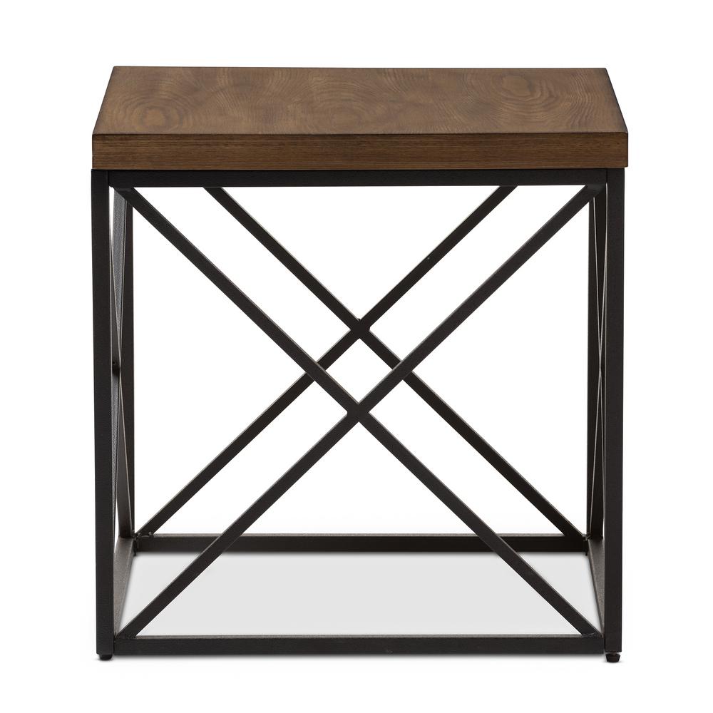 Baxton Studio Holden Medium Brown Wood Finished End Table288627329HD