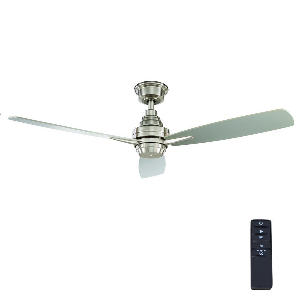 Samson Park 52 In Indoor Brushed Nickel Ceiling Fan With Remote Control