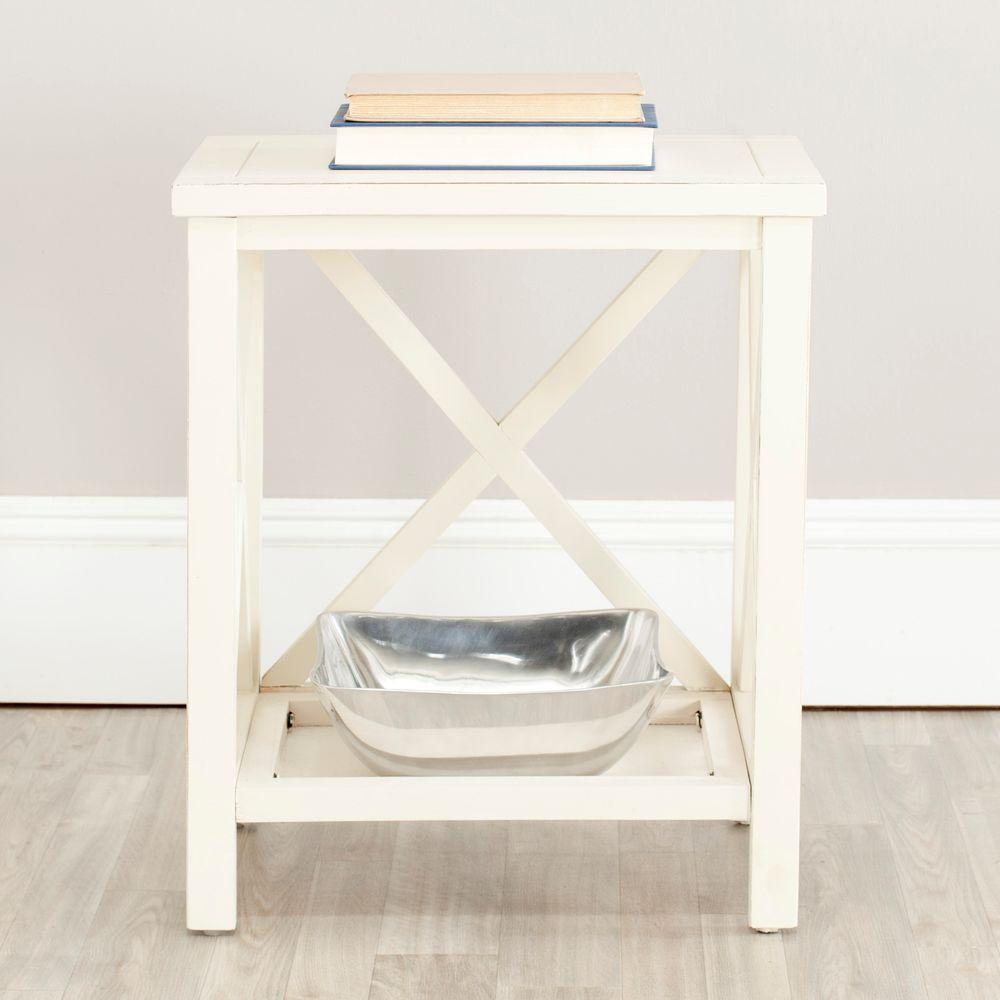 Safavieh Sahara OffWhite Storage End TableAMH6523A The Home Depot