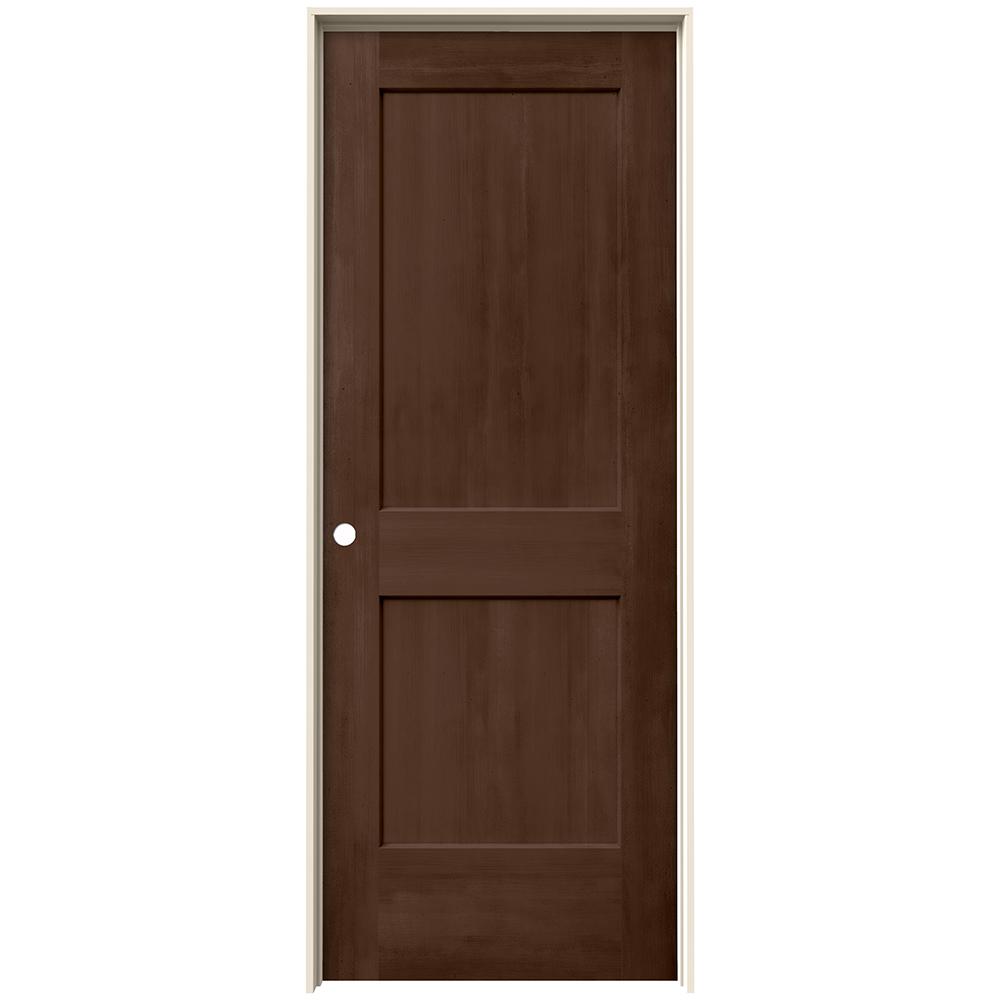 Jeld Wen 24 In X 80 In Monroe Milk Chocolate Stain Right Hand
