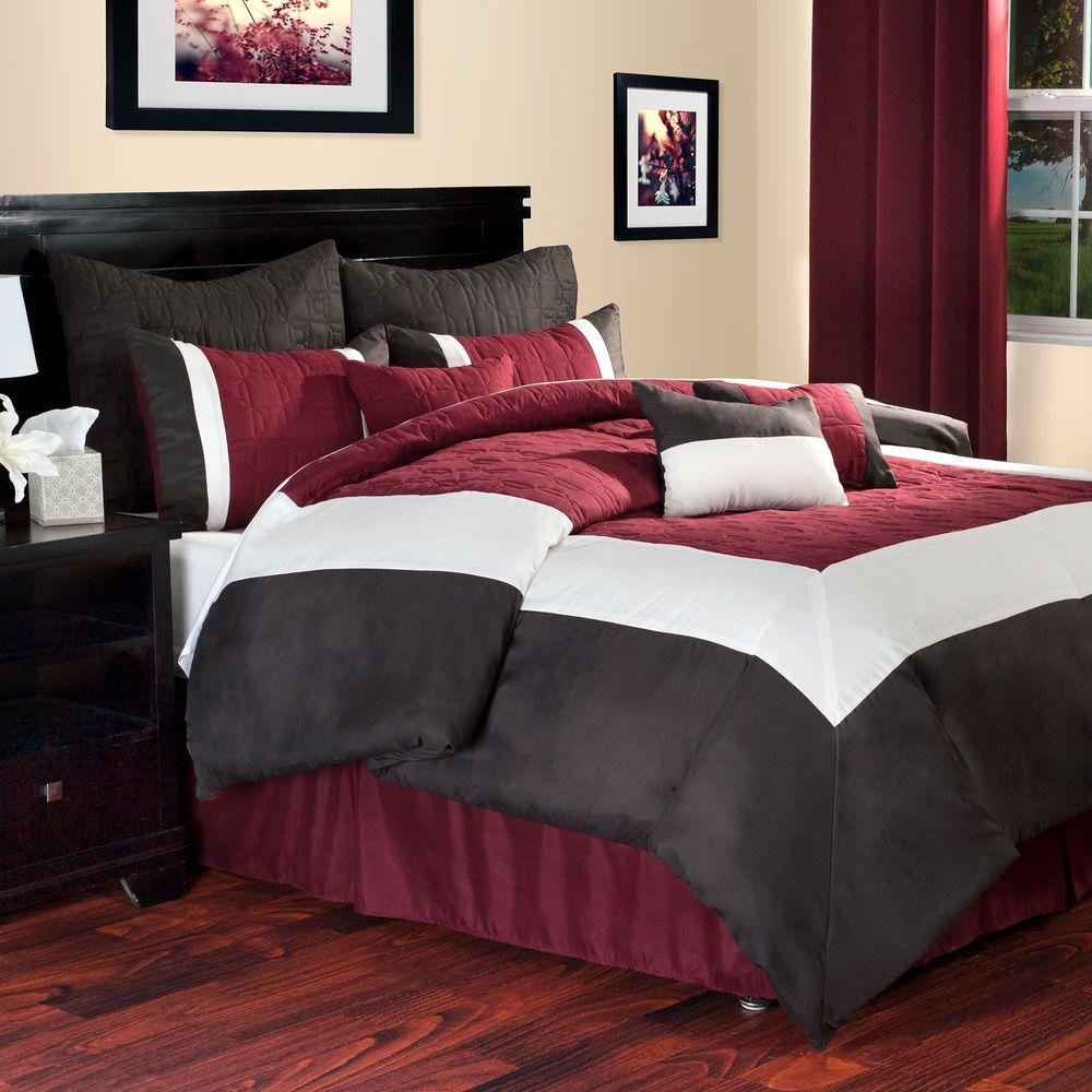 Lavish Home Hotel 9 Piece Burdy Queen Comforter Set 66 0014 Q B Lavish Home Hotel 9 Piece Burdy Queen Comforter Set 66 0014 Q B The Depot