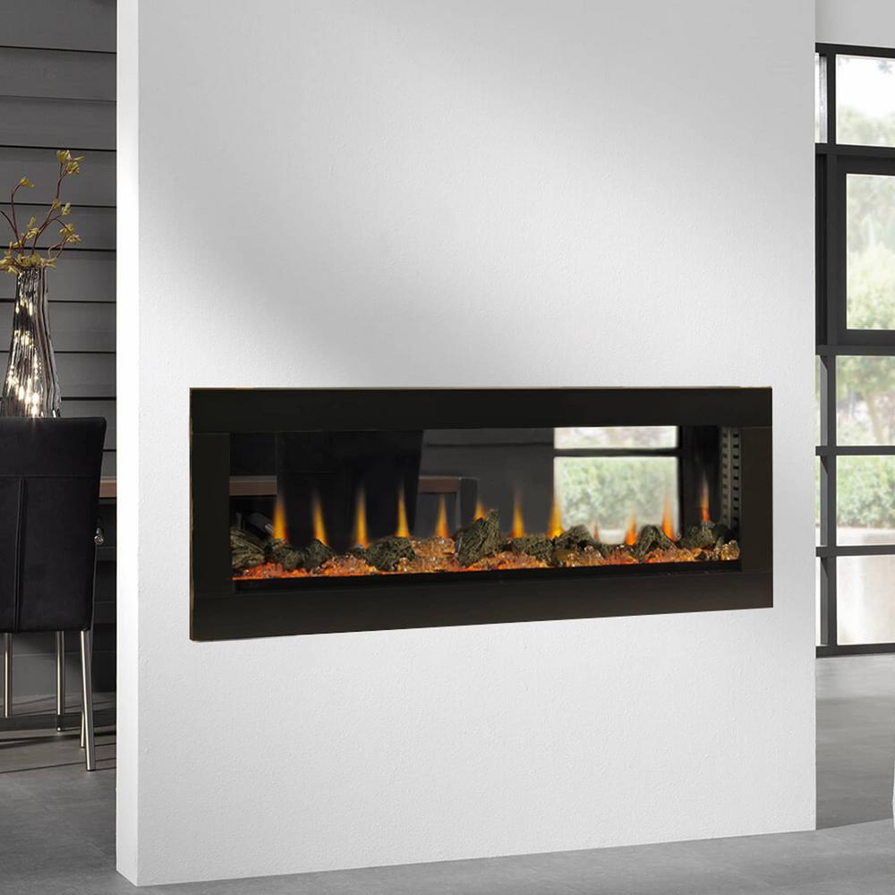 Bluegrass Living 50 In See Through Electric Fireplace Black 140286 The Home Depot - See Thru Fireplace Electric Bluegrass Living 50 In See Through Electric Fireplace Black 140286 The Home Depot - See Thru Fireplace Electric