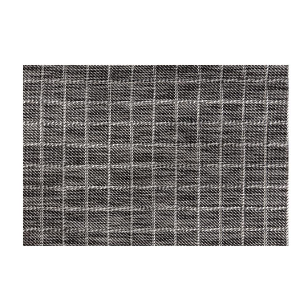 Kraftware EveryTable 18 in. x 12 in. Black and White Leaves Jacquard