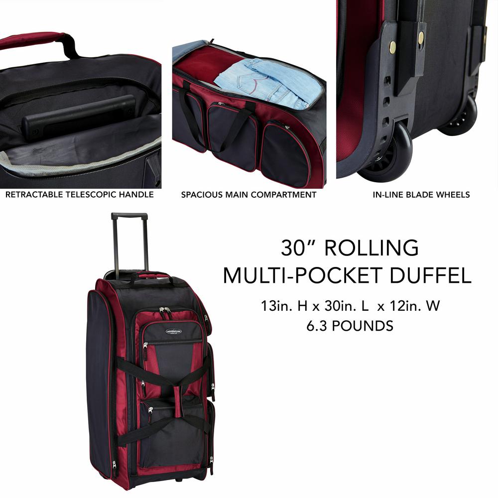 travelers club 30 rolling duffel bag