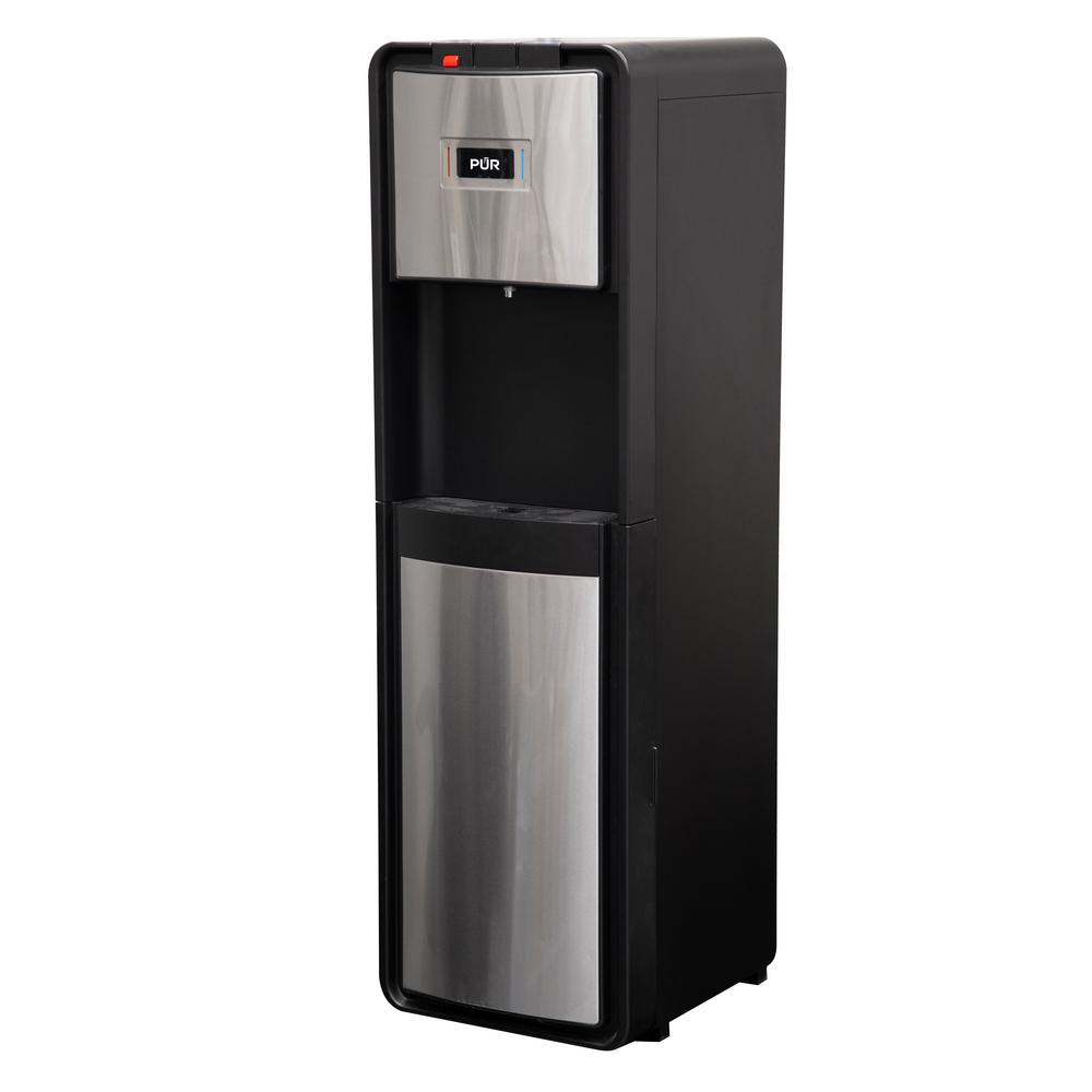 PUR Bottleless PointofUse Hot/Room/Cold Water Dispenser in Black and Stainless with DualStage