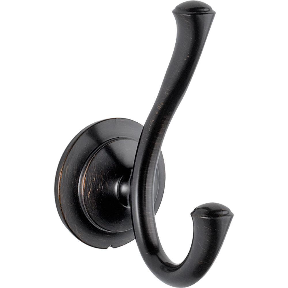 Delta Linden Double Towel Hook in SpotShield Venetian Bronze-79435-RB ...