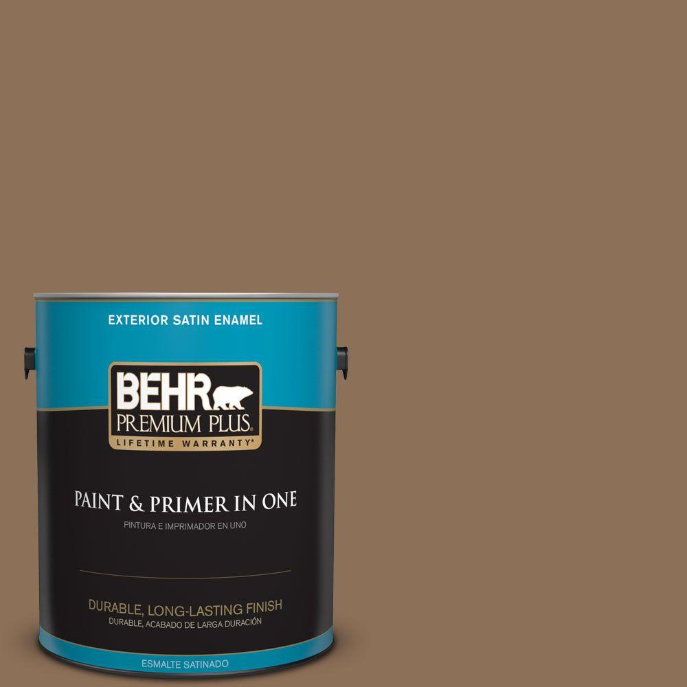 BEHR MARQUEE 1gal. 360D7 Brown Mustard Satin Enamel Exterior Paint