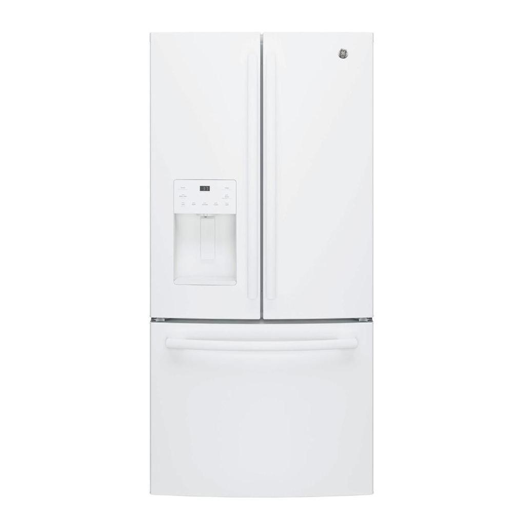 GE 33 in. W 23.8 cu. ft. French Door Refrigerator in WhiteGFE24JGKWW
