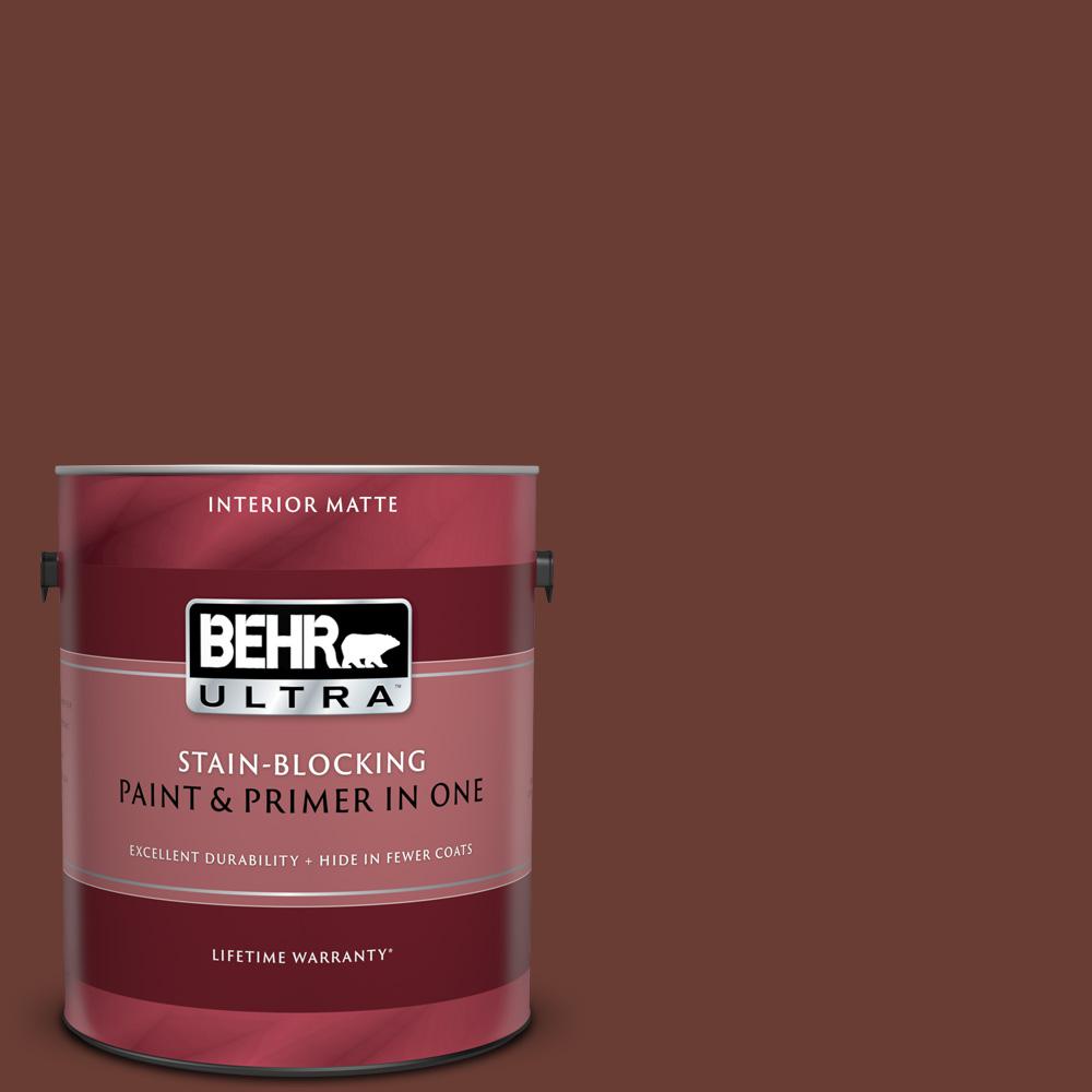 Behr Ultra 1 Gal Ecc 42 3 Deep Cherrywood Matte Interior Paint And Primer In One 175301 The Home Depot Behr Ultra 1 Gal Ecc 42 3 Deep Cherrywood Matte Interior Paint And Primer In One 175301 The Home Depot