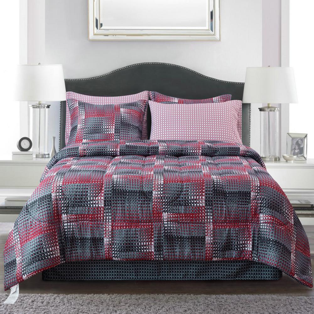 Shadow Box Red 6 Piece Twin Bed In Bag Set Bg1sdbrd1 The Shadow Box Red 6 Piece Twin Bed In Bag Set Bg1sdbrd1 The