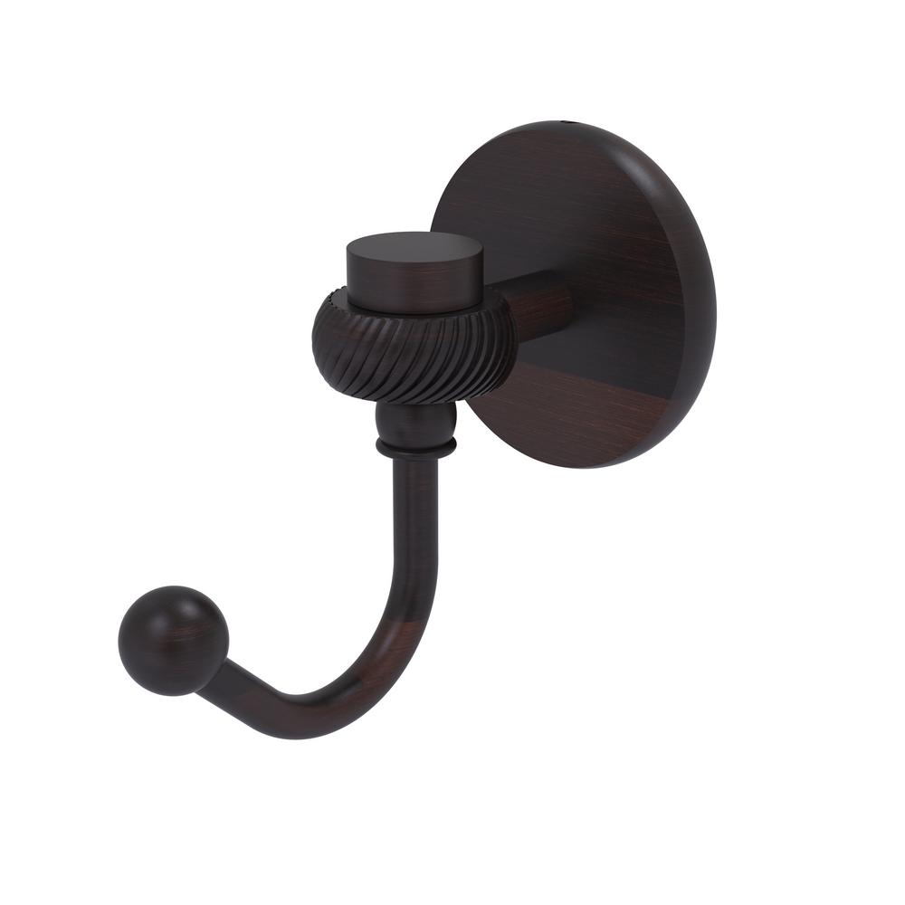 Allied Brass Satellite Orbit One Screw-In Robe Hook with Twisted Accents in... by Allied Brass