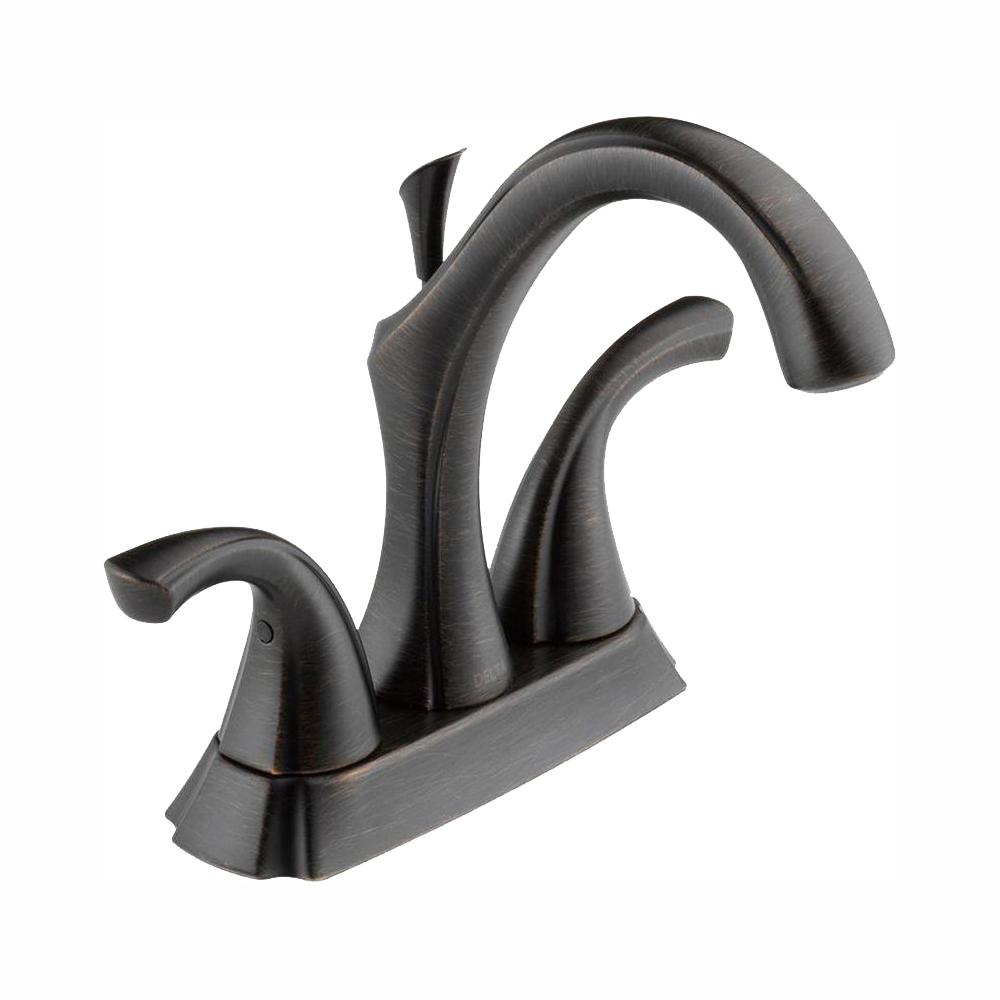 Delta Addison 4 In Centerset 2 Handle Bathroom Faucet With Metal Drain   Venetian Bronze Delta Centerset Bathroom Sink Faucets 2592 Rbmpu Dst 64 1000 