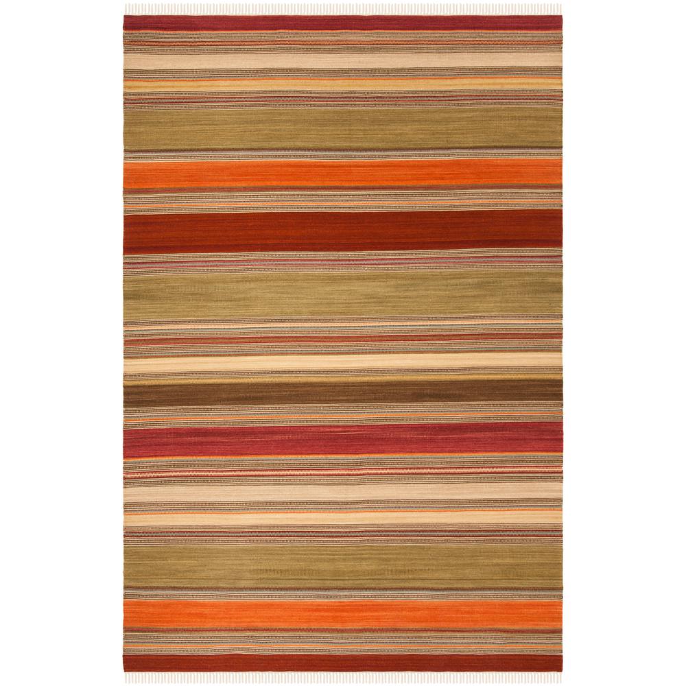 Safavieh Striped Kilim Green 8 Ft X 10 Area Rug