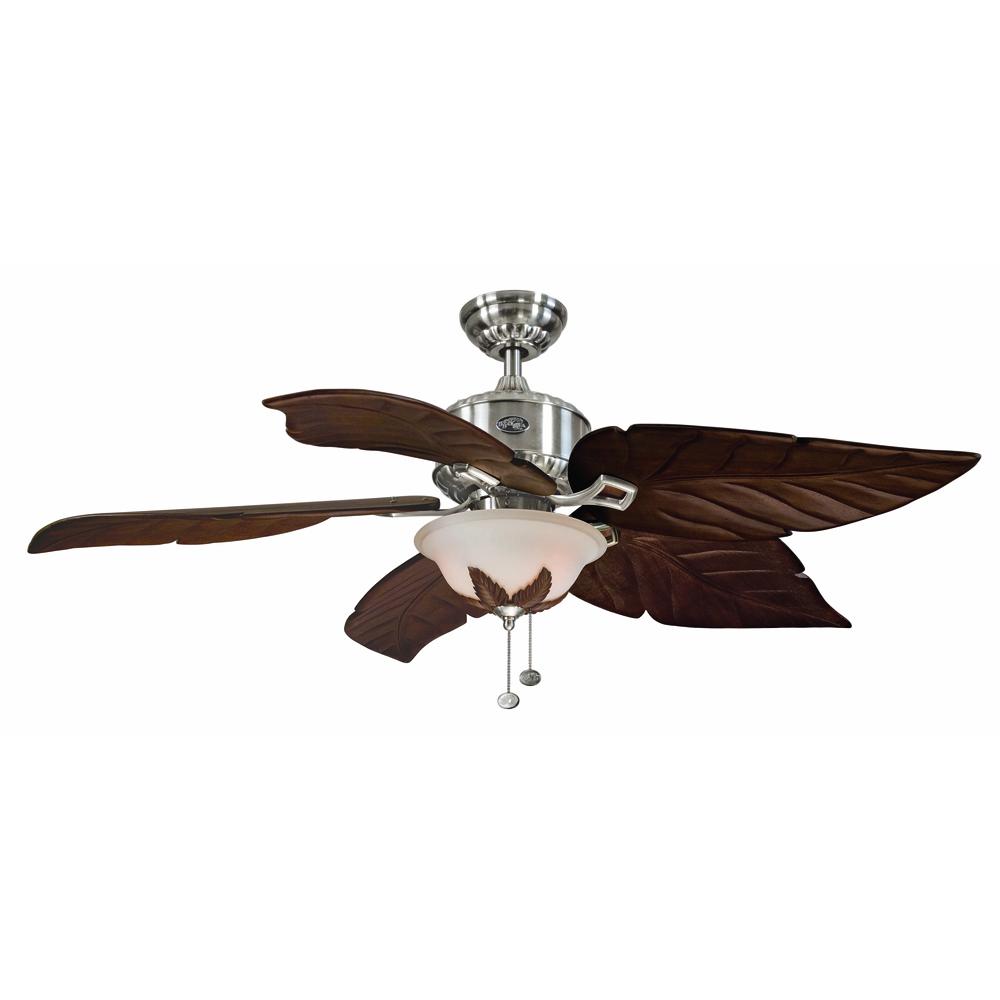Hampton Bay Antigua Plus 56 in. LED Indoor Brushed Nickel Ceiling Fan with Light Kit