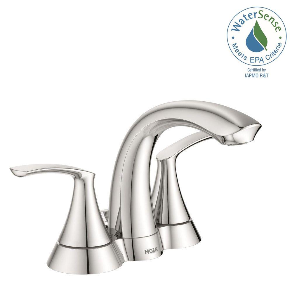 MOEN Darcy 4 in. Centerset 2Handle Bathroom Faucet in ChromeWS84550