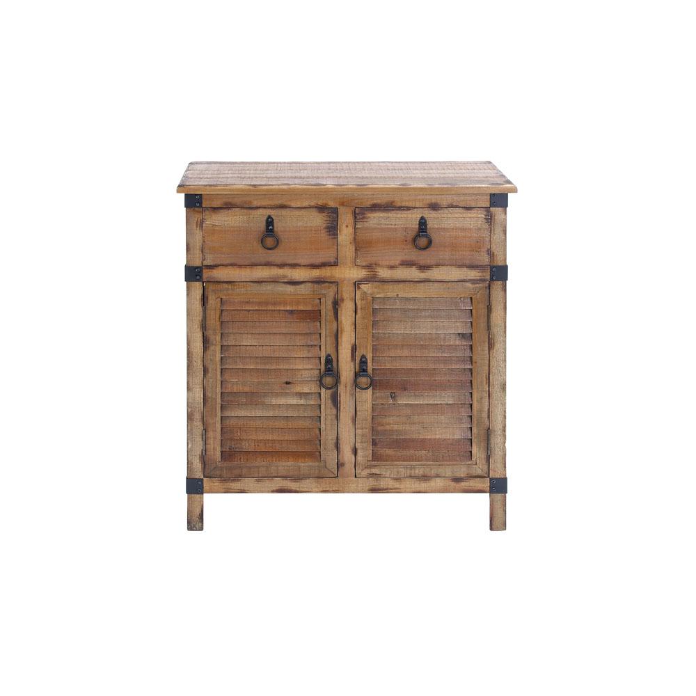 Litton Lane Organic Wooden Louvered Door Cabinet 53197 The Home Depot Litton Lane Organic Wooden Louvered Door Cabinet