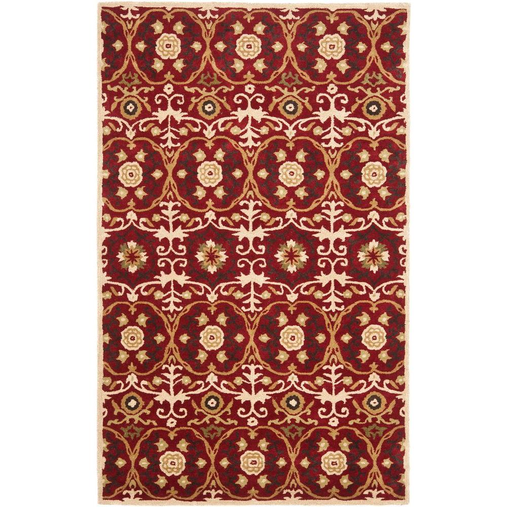Safavieh Soho Red Multi 5 Ft X 8 Area Rug Soh446b The Home Safavieh Soho Red Multi 5 Ft X 8 Area Rug