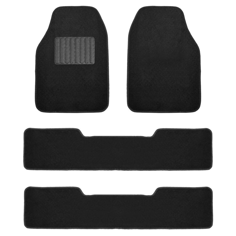 FH GROUP Universal Carpet Floor Mats, Black