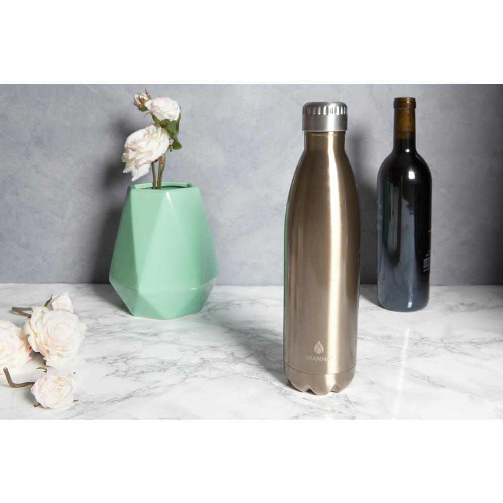 Manna Vogue 25 oz. Metallic Gold Vacuum Insulated Stainless Steel