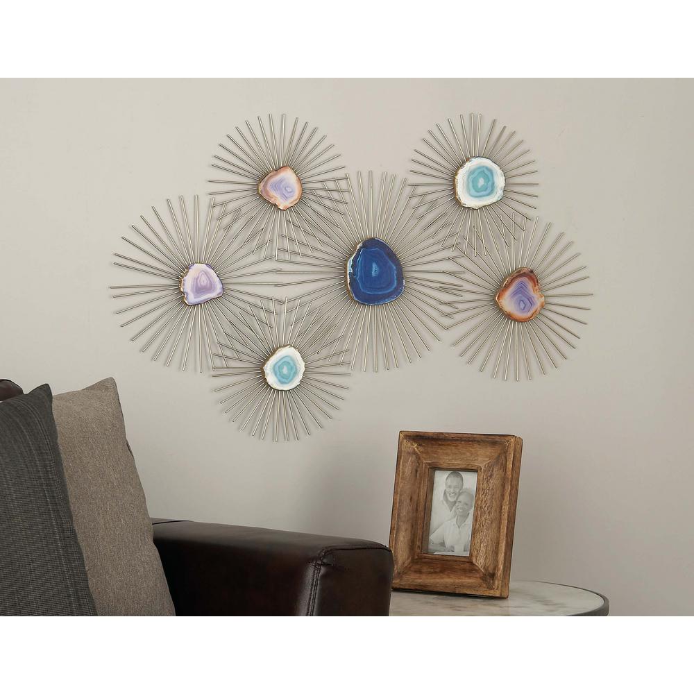 23 in. x 35 in. Iron and Geode Wall Decor22625 The Home Depot
