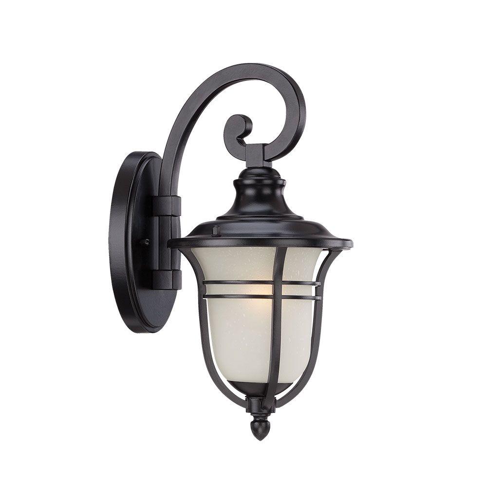 Acclaim Lighting Montclair Collection 1 Light Matte Black Outdoor Wall Lantern Sconce Light 6904