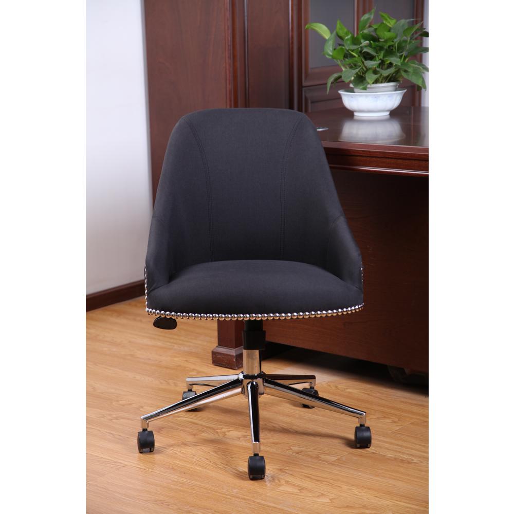 Boss Black Carnegie Desk Chair B516c Bk The Home Depot Boss Black Carnegie Desk Chair