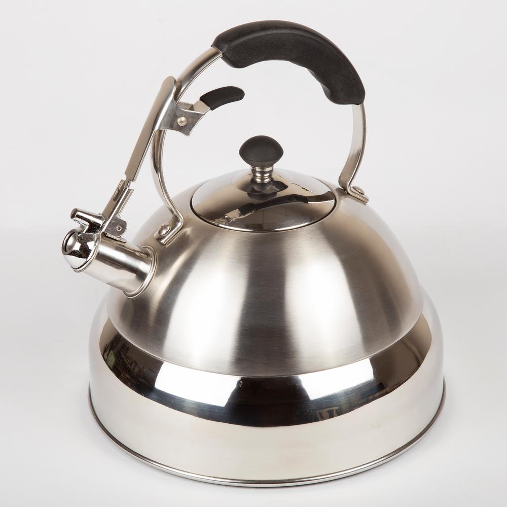 silver and copper kettle