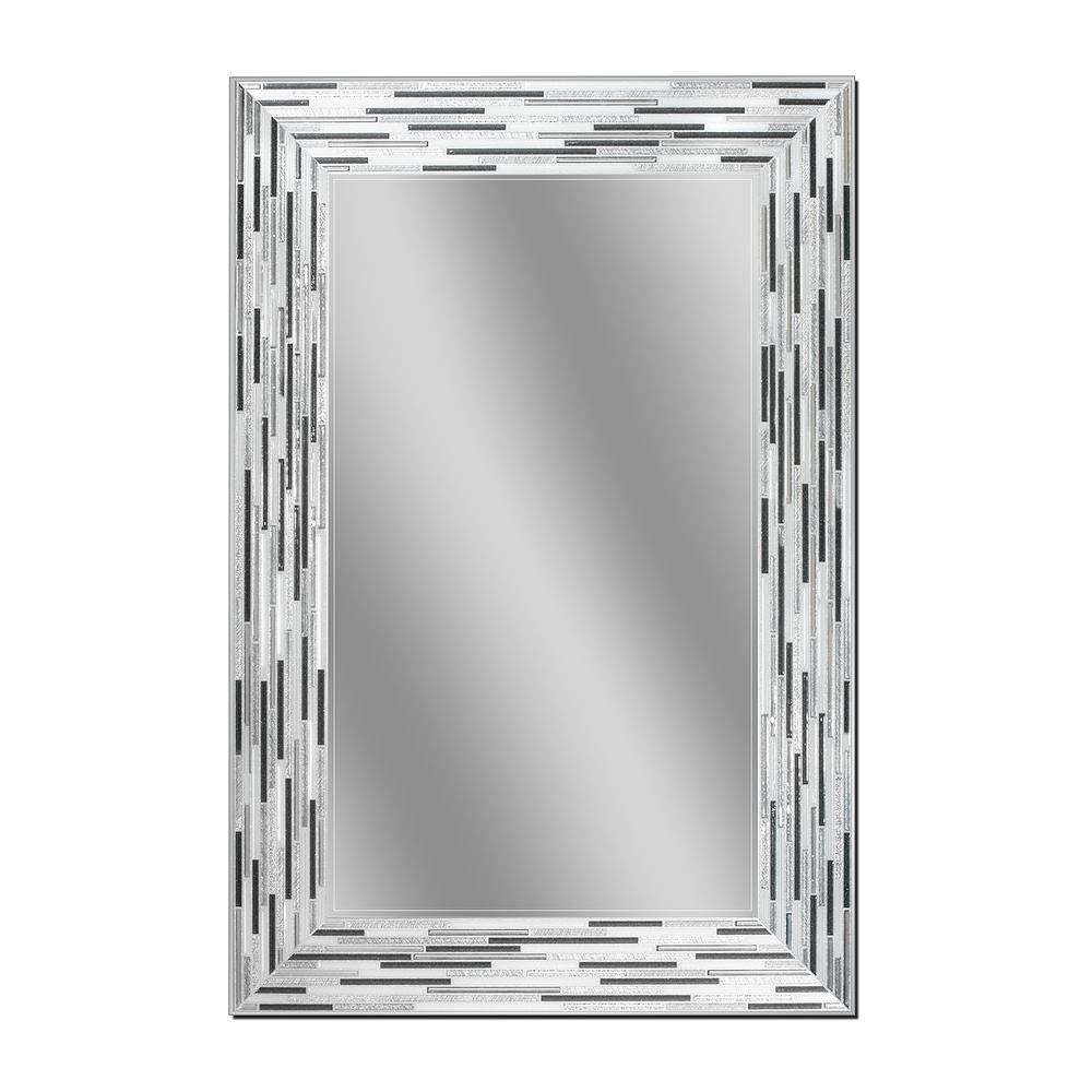 Deco Mirror Reed Charcoal 23 5 In X 35 Single Frameless Wall
