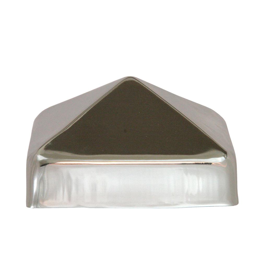 Protectyte 4 in. x 4 in. Stainless Steel Pyramid Slip Over Fence Post
