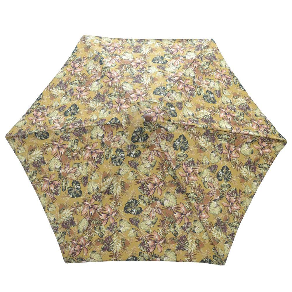 9 ft. Wood Patio Umbrella in Promo Floral995201240000 The Home Depot