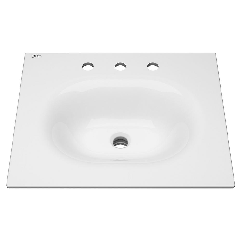 American Standard Studio S 33 In Bathroom Vanity Sink Top With Single Faucet Hole In White 1298001020 The Home Depot