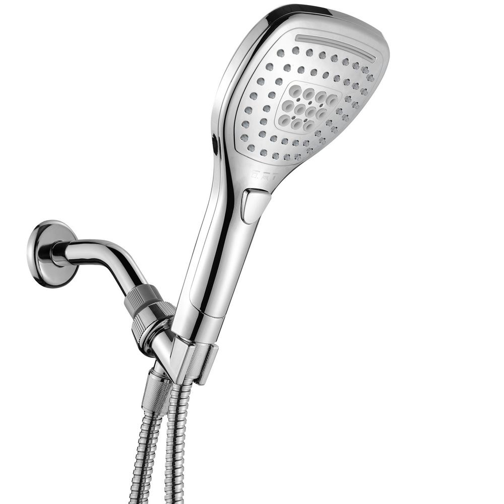 Hotel Spa 3 Spray 4 8 In Single Wall Mount Handheld Adjustable Shower Head In Chrome 1683 The Home Depot