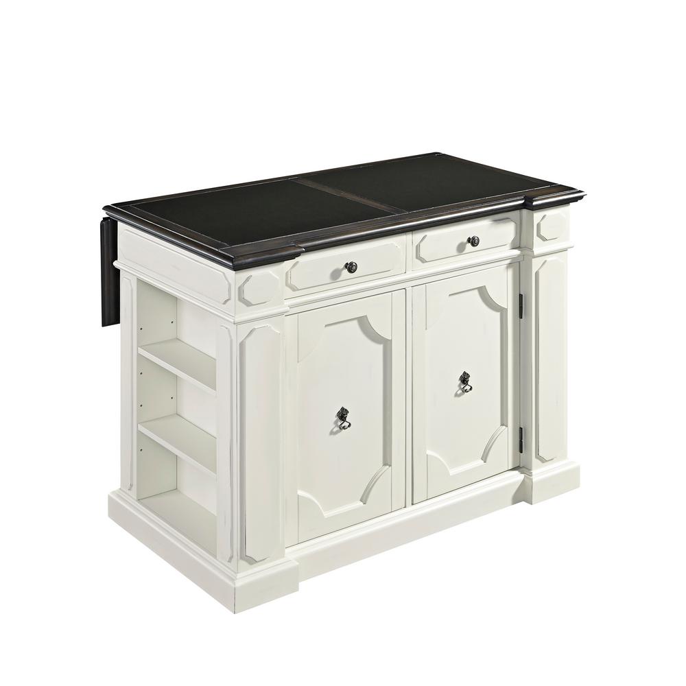 Home Styles Woodbridge White Kitchen Island With Seating 5010 948